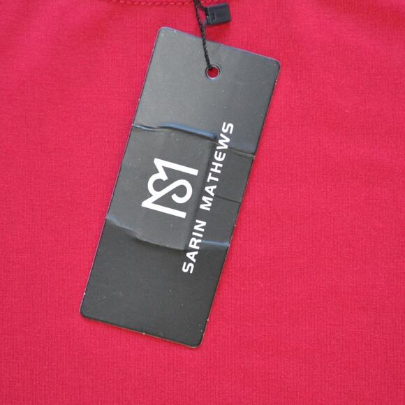 NWT Sarin Mathews Red Short Sleeve Tee Size L - Picture 3 of 5